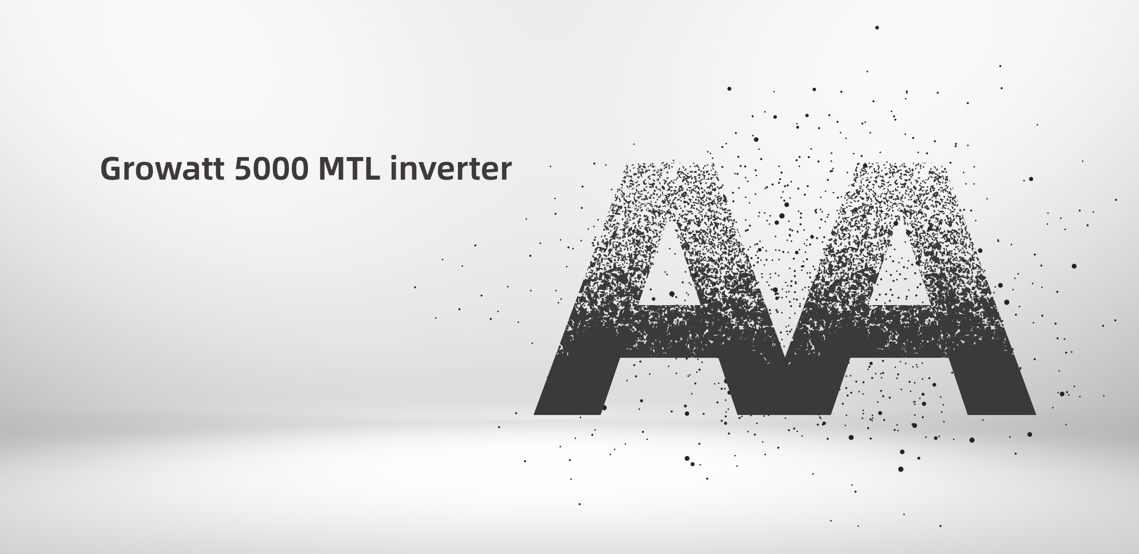 Growatt 5000MTL invertorunun təqdimatı, Growatt ikiqat A reytinqi, stilizə edilmiş 'AA' hərfləri dağılmaqda olan Growatt 5000 MTL invertoru üçün reklam qrafikası
